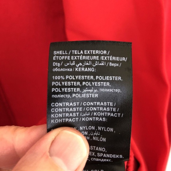 Bebe Red Deep V Body Suit Jumpsuit Sheer Front Long Sleeve One Piece Women Small - Picture 4 of 11